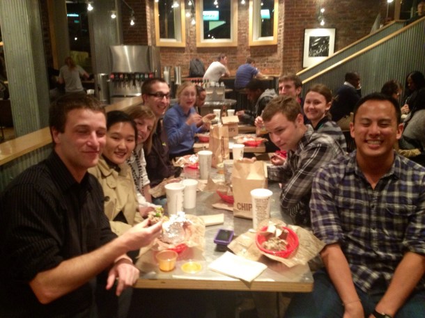 Last supper at Chipotle in DC - April 2012.